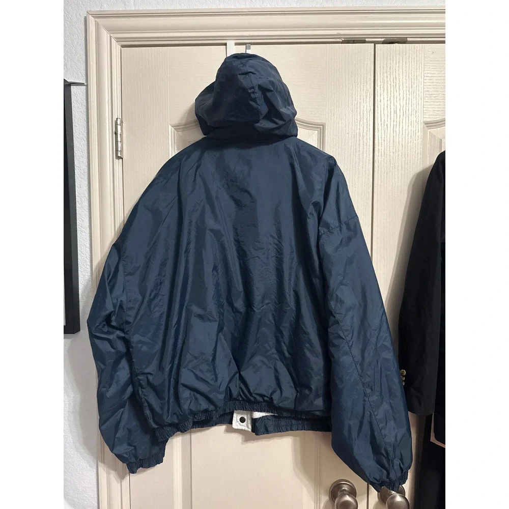 Vintage SMU Mustangs Reversible‎ Hooded Jacket Athleisure Retro Sporty Oversized